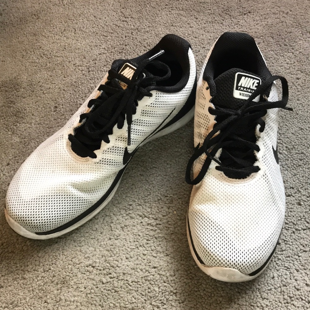 White with Black Accent Nike Training Sneakers